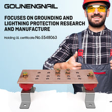 Load image into Gallery viewer, 12" Ground Bar Kit, 4’’ Wide Heavy Duty Ground Bars Copper Bus Bar with 2500V 2’’x 2” Standoff Insulators Made of UL Recognized Material