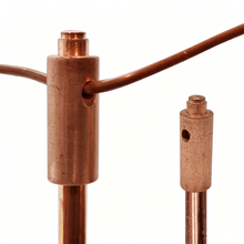 Carregar imagem no visualizador da galeria, 100pcs Copper Ground Rod Clamp, Hammer-On Loose-Proof Ground Connector Lock, Fits 5/8" (14.2mm OD) Ground Rod for Rod & Wire Connection