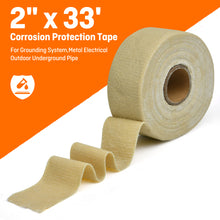 Cargar imagen en el visor de la galería, Anti-Corrosion Tape ,2" x33' Corrosion Protection Tape ,for Grounding System,Metal Electrical Outdoor Underground Pipe