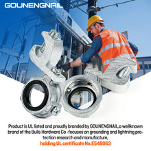Load image into Gallery viewer, 500 Units pack 1/2" Grounding Bushing - UL Listed Ground Bond Bushing with Layin Wiring Lug,Galvanized Rigid/IMC Conduit Fitting,Insulated and Threaded