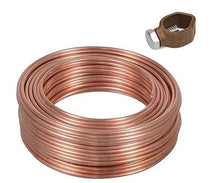 Carregar imagem no visualizador da galeria, 50ft 4 AWG Soft Annealed Solid Grounding Wire, Per UL-467 10 Mils Copper Clad Steel Ground Cable Earth Wire