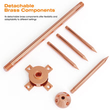 Load image into Gallery viewer, Lightning Rod,Copper Lightning Rod Protection System With 60 Feet 6AWG Down Conductor and DIY Ground Mesh and Clamp UL Listed for House Roof Bungalow Tin House Farm