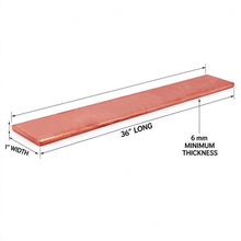 Load image into Gallery viewer, 36” x 1’’x 1/4’’(6mm Thick) Electrical Grounding Bus Barfor Power Distribution Cabinet,Ham Radio,Equipment Grounding, GOUNENGNAIL-36 Inch C11000 Solid Copper Ground Bar