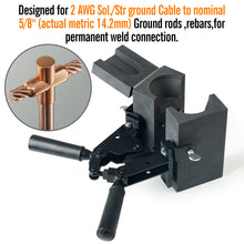 Load image into Gallery viewer, Graphite Exothermic Welding Mold Tool Kit for Cable to Rod 2 AWG / 5/8" T Connection