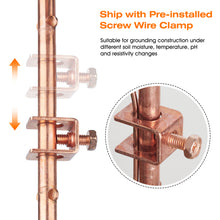 Load image into Gallery viewer, 4ft Ground Rods Millipede Grounding System Per ASTM E8/E8M | Copper Clad Grounding Rod Protects Electric Fences, Antennas, Generators, Satellite Dishes