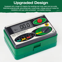 Load image into Gallery viewer, GOUNENGNAIL- Digital Earth Resistance Tester, Soil Resistivity Meter, Multimeter Resistance Measurer 0-2000 Ohm