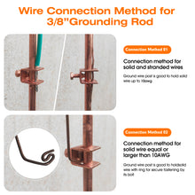 Load image into Gallery viewer, 4ft Ground Rods Millipede Grounding System Per ASTM E8/E8M | Copper Clad Grounding Rod Protects Electric Fences, Antennas, Generators, Satellite Dishes
