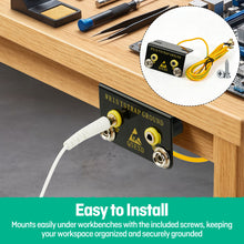 Cargar imagen en el visor de la galería, 50sets ESD Wrist Strap Grounding Kit, Anti-Static Socket Ground System for Electronics & Anti-Static Grounding Mats | Multi-Scenario Application