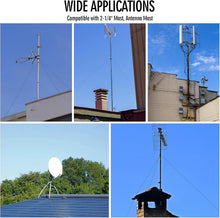 Load image into Gallery viewer, Adjustable 3-Way Antenna Guy Wire Ring, Heavy Duty 304 Stainless Steel Guy Wire Clamp, Fit for 1-1/4" to 2-1/4" Diameter Antenna Mast(set of 12)