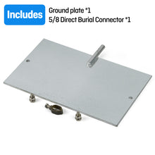 Load image into Gallery viewer, Steel Ground Plate,HDG, with 5/8 Direct Burial Connector UL Listed, 16" x 10" x 1/4" for Grounding Rod System Lightning Protection