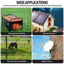 Load image into Gallery viewer, Heavy Duty long Solid Pin-type Design Grounding Rod, sliding ground rod, Ideal for Grounding Needs and Lightning Protection