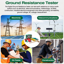 Load image into Gallery viewer, GOUNENGNAIL- Digital Earth Resistance Tester, Soil Resistivity Meter, Multimeter Resistance Measurer 0-2000 Ohm