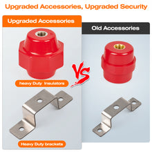 Load image into Gallery viewer, 24" Ground Bar Kit, 4’’ Wide Heavy Duty Ground Bars Copper Bus Bar with 2500V 2’’x 2” Standoff Insulators Made of UL Recognized Material