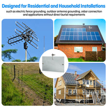 Load image into Gallery viewer, Steel Ground Plate,HDG, with 5/8 Direct Burial Connector UL Listed, 16" x 10" x 1/4" for Grounding Rod System Lightning Protection