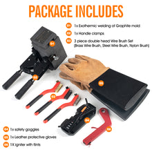 Load image into Gallery viewer, Graphite Exothermic Welding Mold Tool Kit for Cable to Rod 2 AWG / 5/8" T Connection