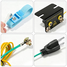 Cargar imagen en el visor de la galería, 50sets ESD Wrist Strap Grounding Kit, Anti-Static Socket Ground System for Electronics & Anti-Static Grounding Mats | Multi-Scenario Application