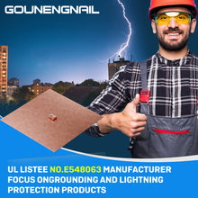 Load image into Gallery viewer, 10-Pack Solid Copper Ground Plate ,16" Length x 16" width x 20 GUAGE thickness,for Grounding Rod System Lightning Protection