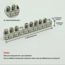 Cargar imagen en el visor de la galería, UL Certified 8 Terminal Ground Bar Kit,Electrical Grounding Bar Distribution Box,8 Terminals Grounding Bars Breaker Box Parts