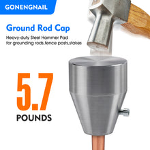 Load image into Gallery viewer, Ground Rod Cap,Heavy-duty Steel Hammer Pad for grounding rods,fence posts,stakes