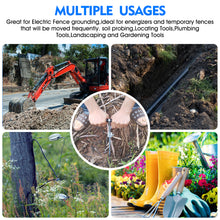 Cargar imagen en el visor de la galería, 2in1 Soil Probe & Grounding Rod with Ground Wire Clamp,Great for Electric Fence, Energizers,Locating Tools,Plumbing Tools,Landscaping and Gardening Tools