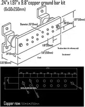 Load image into Gallery viewer, GOUNENGNAIL-Tinned Copper Ground Bar Kit .25" x 2" x 10" wholesale
