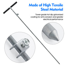 Cargar imagen en el visor de la galería, 2in1 Soil Probe & Grounding Rod with Ground Wire Clamp,Great for Electric Fence, Energizers,Locating Tools,Plumbing Tools,Landscaping and Gardening Tools