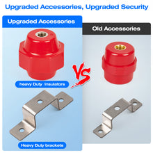 Load image into Gallery viewer, GOUNENGNAIL- 12" Copper Bus Bar,Heavy Duty Ground Bar Kit, 24 x 0.41’’ Holes and Slots with 2” Standoff Insulators Made from UL Recognized Material,2500V