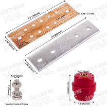 Carregar imagem no visualizador da galeria, GOUNENGNAIL-157" x 2.36" x 7.87" Copper Ground Bar Kit, with 5/16''x10 Terminal Positions,Copper Grounding Busbar Bar Kit