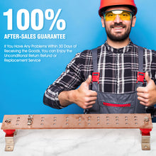 Load image into Gallery viewer, GOUNENGNAIL- 24" x 4" x 1/4" Copper Bus Bar,Heavy Duty Ground Bar Kit, 36 x 0.438’’ Holes and Slots with 2” Standoff Insulators Made from UL Recognized Material,2500V