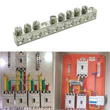Cargar imagen en el visor de la galería, 10 Pack UL Certified Ground Bar Kit, Max Wire Dia 4 AWG，Aluminum Ground Bus Bar
