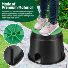 Load image into Gallery viewer, GOUNENGNAIL 10 inch Grounding Observation Well – Earth Rod Inspection Pit with Lawn Manhole Cover (Green)
