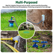 Load image into Gallery viewer, GOUNENGNAIL 10 inch Grounding Observation Well – Earth Rod Inspection Pit with Lawn Manhole Cover (Green)

