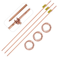 4ft Ground Rods Millipede Grounding System Per ASTM E8/E8M | Copper Clad Grounding Rod Protects Electric Fences, Antennas, Generators, Satellite Dishes