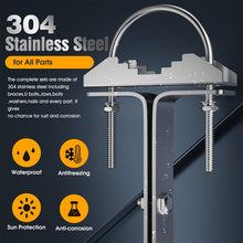 Load image into Gallery viewer, 16 ea.Full Hardware Kit, 12" Antenna Mast Wall Mount Bracket, Heavy-Duty 304 Stainless Steel 3-Leg Windproof Stand Off Pole Clamp
