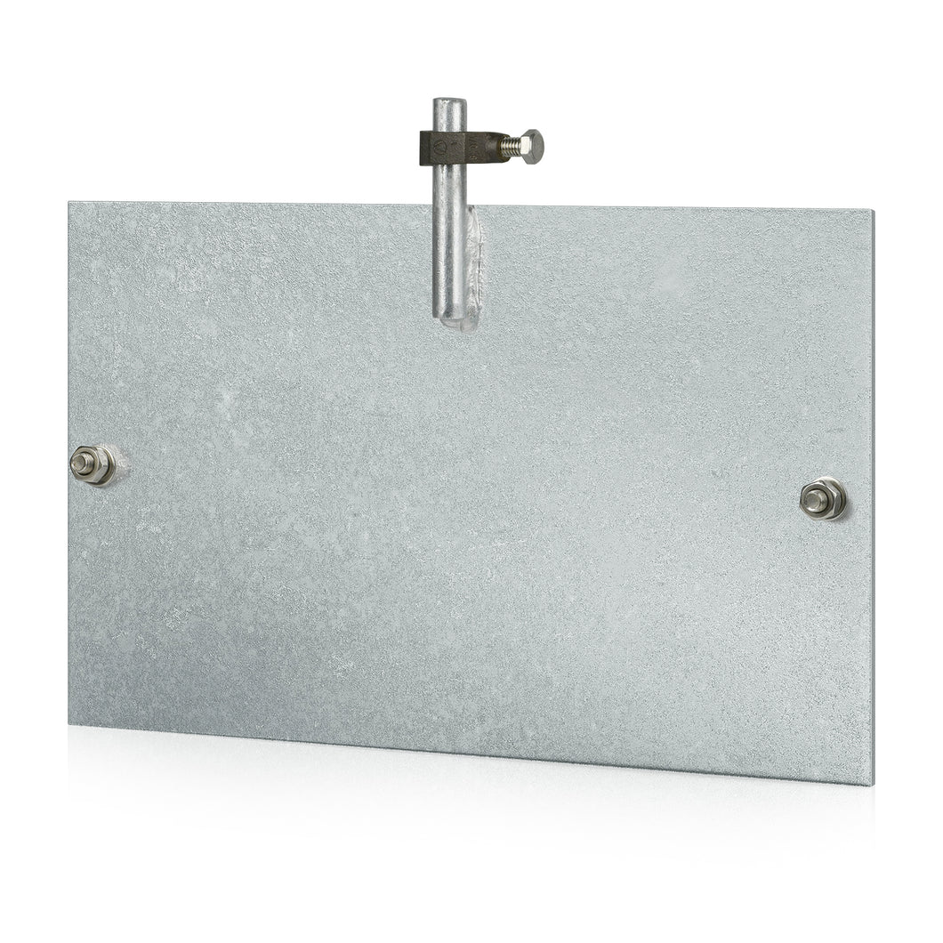 Steel Ground Plate,HDG, with 5/8 Direct Burial Connector UL Listed, 16