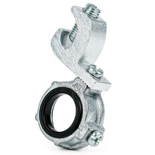 Load image into Gallery viewer, 500 Units pack 1/2" Grounding Bushing - UL Listed Ground Bond Bushing with Layin Wiring Lug,Galvanized Rigid/IMC Conduit Fitting,Insulated and Threaded
