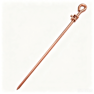 100pcs wholesale - Oval Copper Ground Rod with Attached Wire Clamp | Copper Grounding Rod Protects Electric Fences, Antennas, Generators, Satellite Dishes