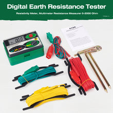 Cargar imagen en el visor de la galería, GOUNENGNAIL- Digital Earth Resistance Tester, Soil Resistivity Meter, Multimeter Resistance Measurer 0-2000 Ohm
