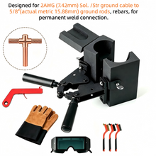 Carregar imagem no visualizador da galeria, 2 AWG (7.42mm) Cable to 5/8 (15.88mm)  inch Ground Rod Graphite Exothermic Welding Mold Kit
