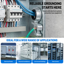 Load image into Gallery viewer, 500 Units pack 1/2" Grounding Bushing - UL Listed Ground Bond Bushing with Layin Wiring Lug,Galvanized Rigid/IMC Conduit Fitting,Insulated and Threaded
