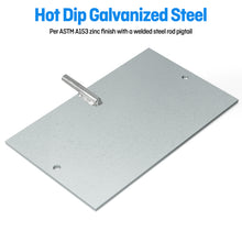 Load image into Gallery viewer, Steel Ground Plate,HDG, with 5/8 Direct Burial Connector UL Listed, 16&quot; x 10&quot; x 1/4&quot; for Grounding Rod System Lightning Protection
