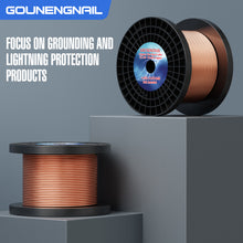 Carregar imagem no visualizador da galeria, 315ft 4 AWG Soft Annealed Solid Grounding Wire, Per UL-467 10 Mils Copper Clad Steel Ground Cable Earth Wire

