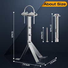 Load image into Gallery viewer, 16 ea.Full Hardware Kit, 12" Antenna Mast Wall Mount Bracket, Heavy-Duty 304 Stainless Steel 3-Leg Windproof Stand Off Pole Clamp
