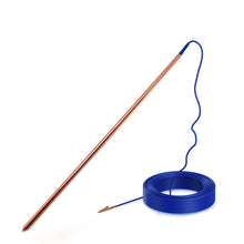 Load image into Gallery viewer, Solid Copper Ground Rod,Portable Plug Grounding Rod Kit With 50ft Copper Wire &amp; Alligator Clip
