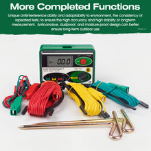 Carregar imagem no visualizador da galeria, GOUNENGNAIL- Digital Earth Resistance Tester, Soil Resistivity Meter, Multimeter Resistance Measurer 0-2000 Ohm

