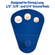 Cargar imagen en el visor de la galería, Ground Rod Driver For 1/2” 5/8” 3/4” Ground Rods and Rebar
