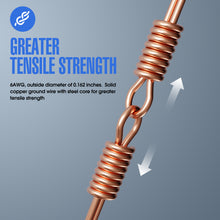 Cargar imagen en el visor de la galería, 315ft 6 AWG Soft Annealed Solid Grounding Wire, Per UL-467 10 Mils Copper Clad Steel Ground Cable Earth Wire
