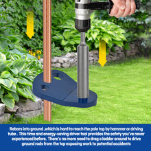 Cargar imagen en el visor de la galería, Ground Rod Driver For 1/2” 5/8” 3/4” Ground Rods and Rebar
