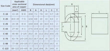 Load image into Gallery viewer, 1000PCS Pack Copper C Tap, Non Insulated C Shape Grounding Connector C-60, Copper Wire Connection Terminals
