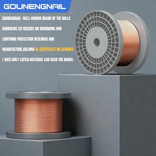 Cargar imagen en el visor de la galería, 100FT 4AWG Ground Wire | 13 Mils Copper Clad Grounding Cable | UL-467 compliant
